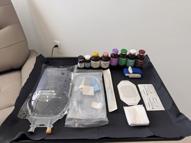 Sterile supplies laid out before a visit